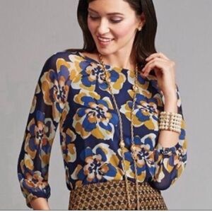 Like New Cabi #3426 Lydia Floral Blouse Size: S